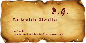 Matkovich Gizella névjegykártya