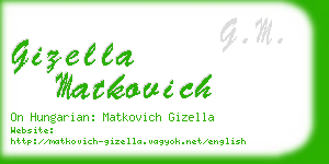 gizella matkovich business card